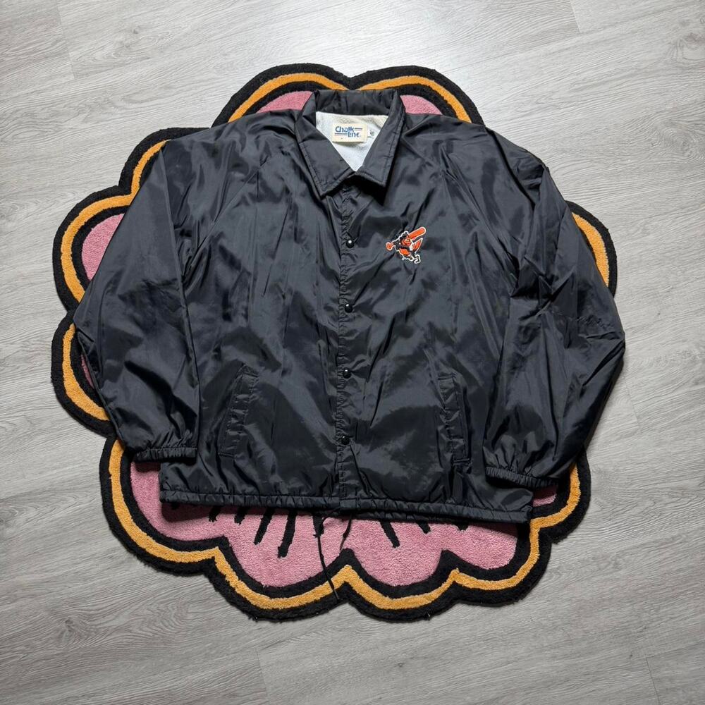 Vintage 90’s Chalk Line Baltimore Orioles Embroidered Logo Coaches Jacket XL